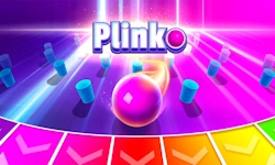 Plinko, bola caindo em pinos do jogo da Ricochet