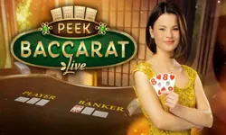 Peek Baccarat com cartas reveladas aos poucos